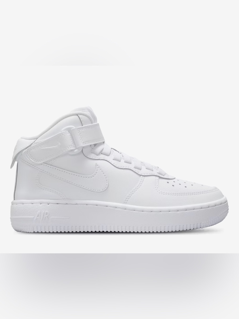 Air Force ones White High-Top Sneakers with Ankle Strap